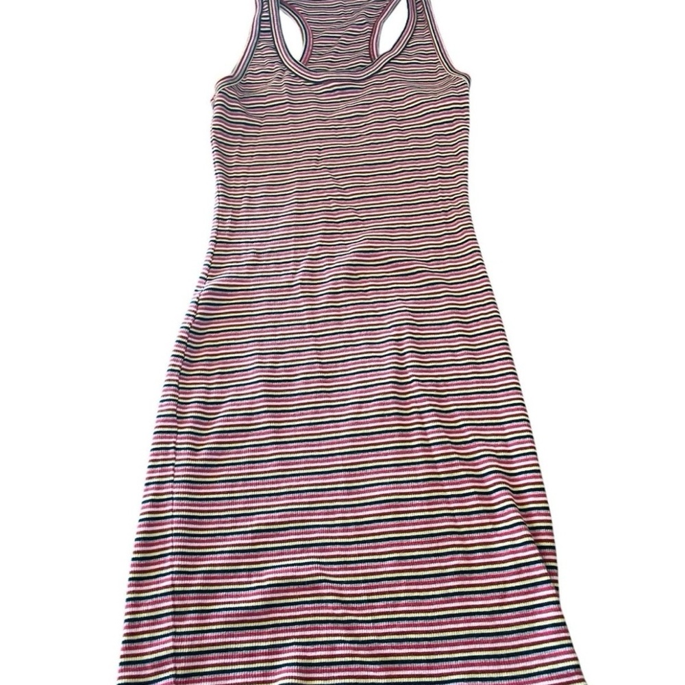 Sundry Multicolor Striped Racerback Maxi Dress